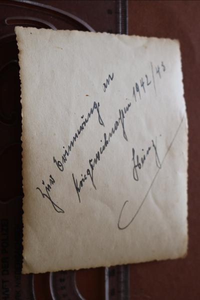 Portrait eines SS- Hauptscharführer - Widmung auf Rückseite 1943